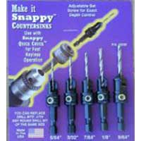 Snappy 5 Piece Gold Screw Countersink Set